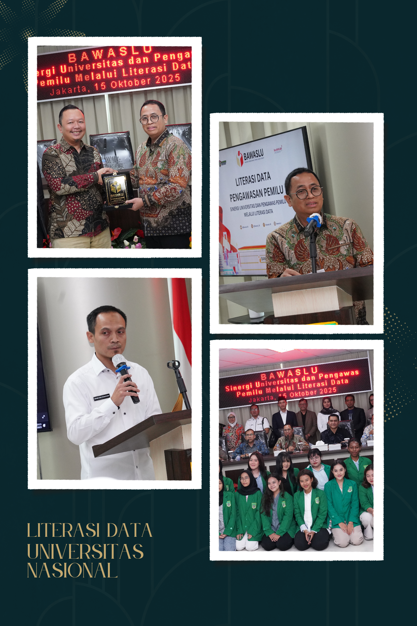 Literasi Data untuk Pengawasan Pemilu dengan tema "Sinergitas Universitas dan Pengawas Pemilu melalui Literasi Data" di Universitas Nasional