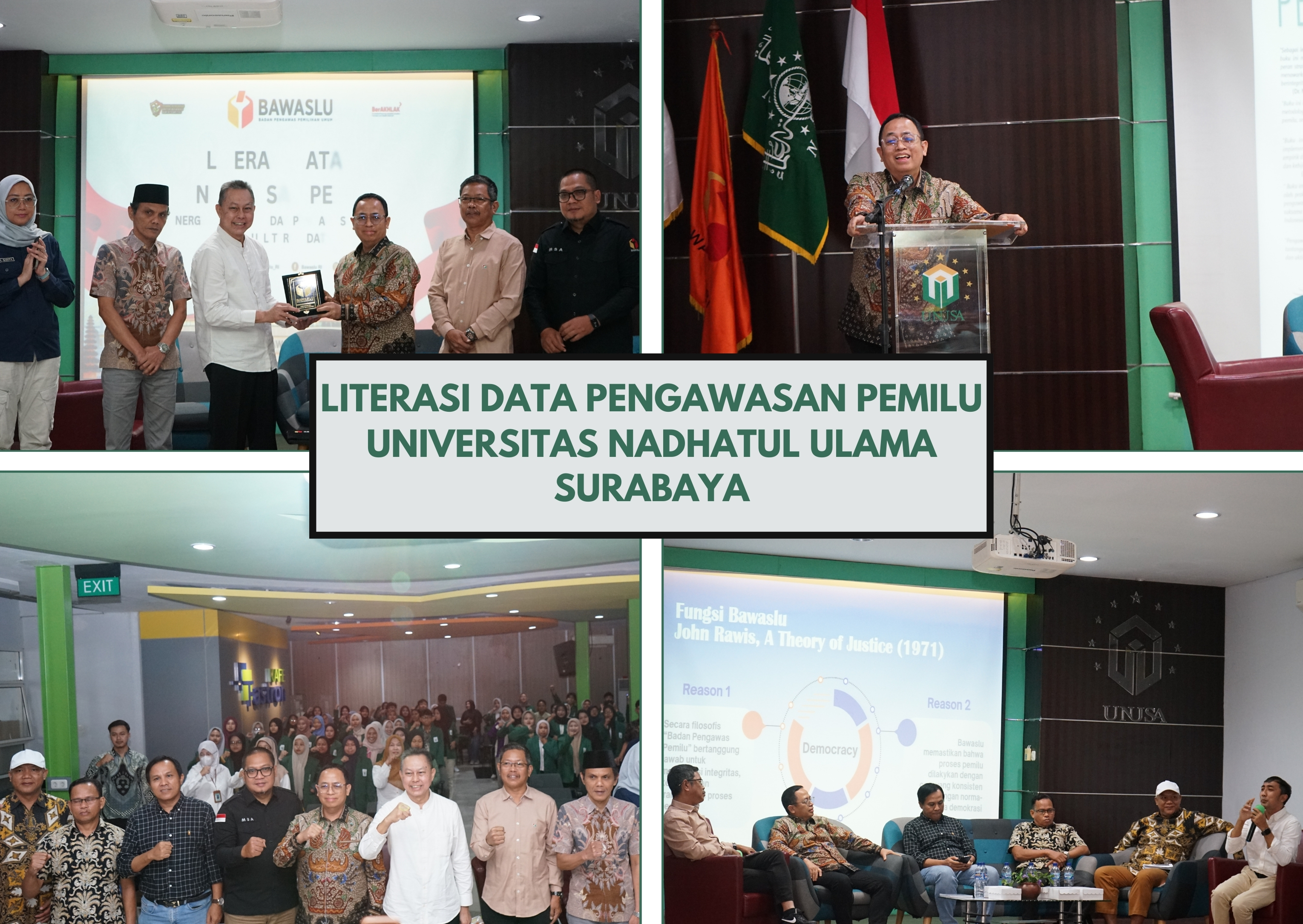 Literasi Data untuk Pengawasan Pemilu dengan tema "Sinergitas Universitas dan Pengawas Pemilu melalui Literasi Data" di Universitas Nadhatul Ulama Surabaya