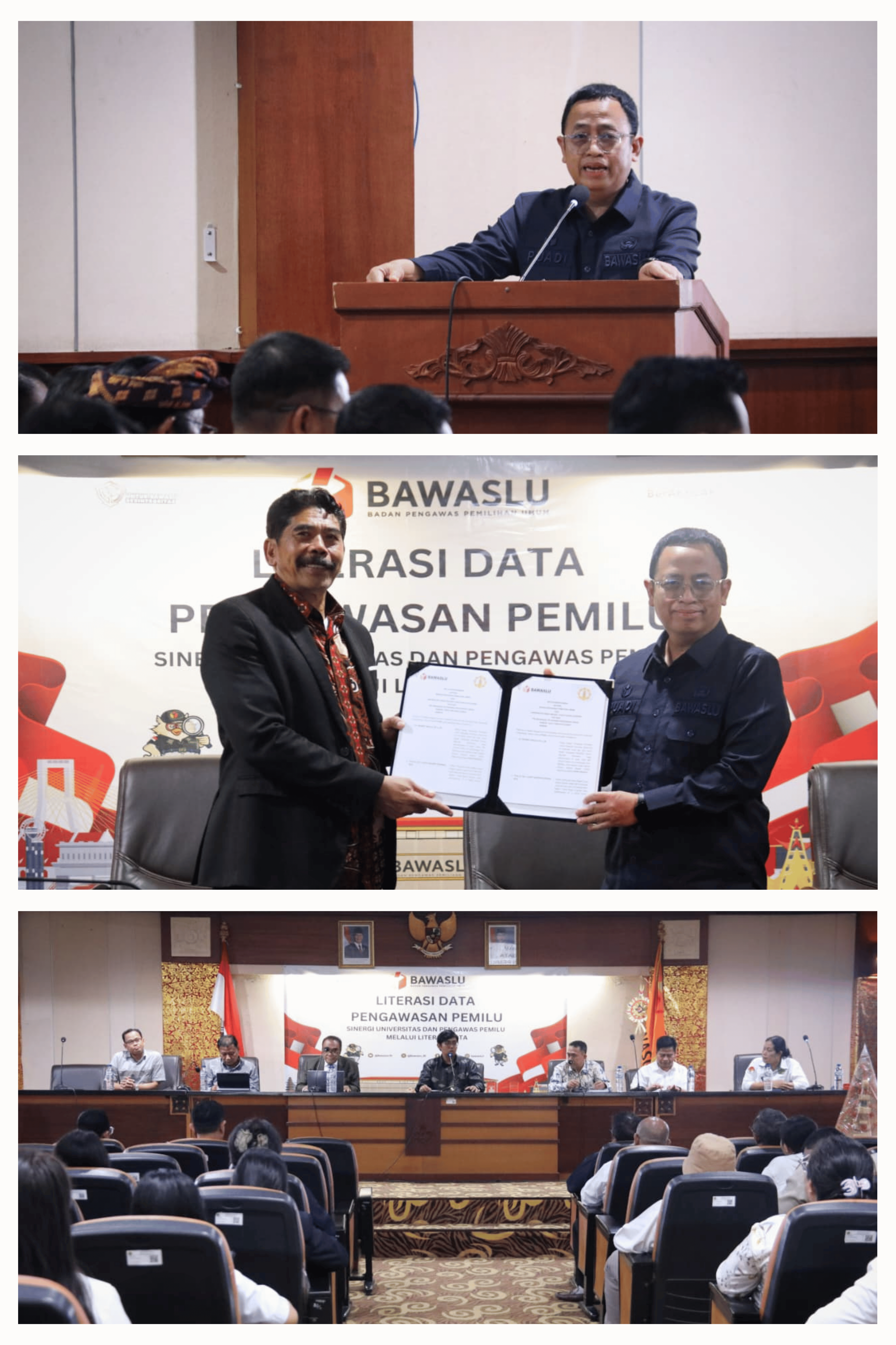 Literasi Data untuk Pengawasan Pemilu dengan tema "Sinergitas Universitas dan Pengawas Pemilu melalui Literasi Data" di Univeristas Hindu Negeri I Gusti Bagus Sugriwa Denpasar